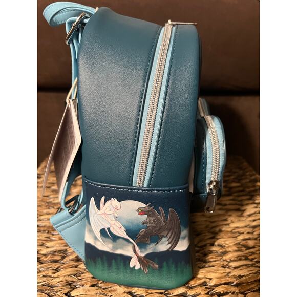 Loungefly How Train Your Dragon Toothless Light Fury Babies Backpack Wallet READ - Picture 5 of 10